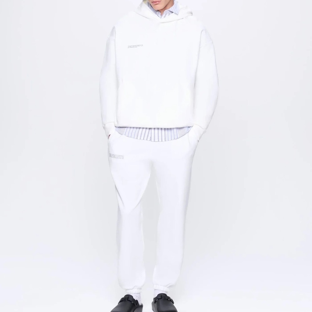 🥛Pangaia 365 Mid-weight Off-White Unisex Hoodie Sweatshirt, Size Medium - Picture 8 of 16